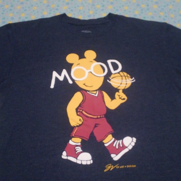 🏀 Arthur 🤓 MOOD Shirt Medium ✨ Cleveland That I Love ❤️ Cartoon CLE Cavs 216 - Picture 9 of 9